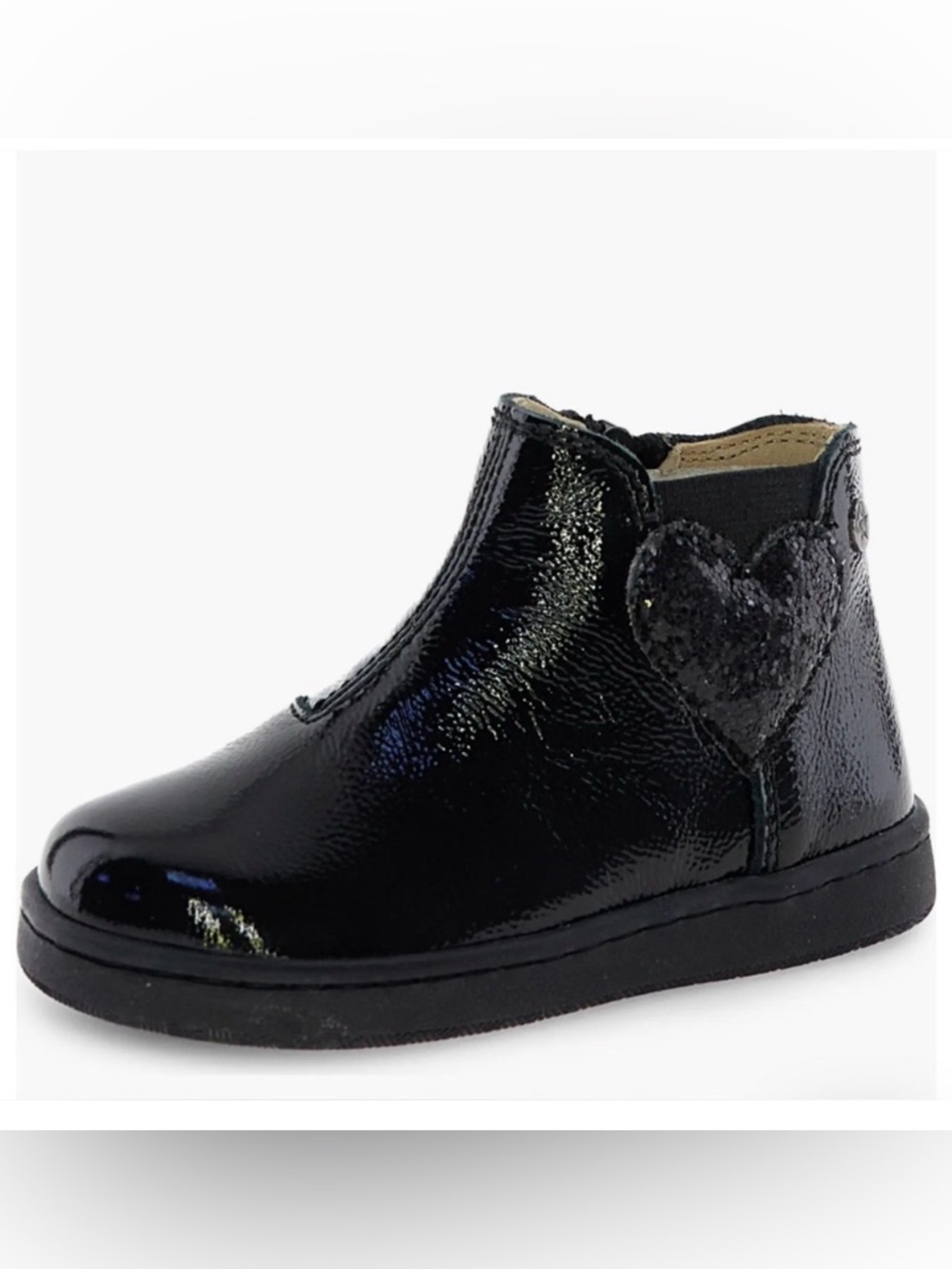 NWT NATURINO Glarny Bootie in Black/ Black Glitter